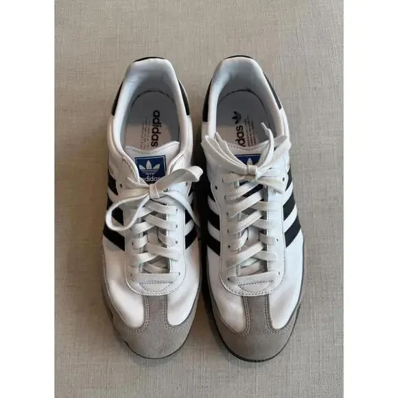 Adidas Samba OG Sneakers Cloud White Core Black Gum Size 12 - Picture 2 of 7